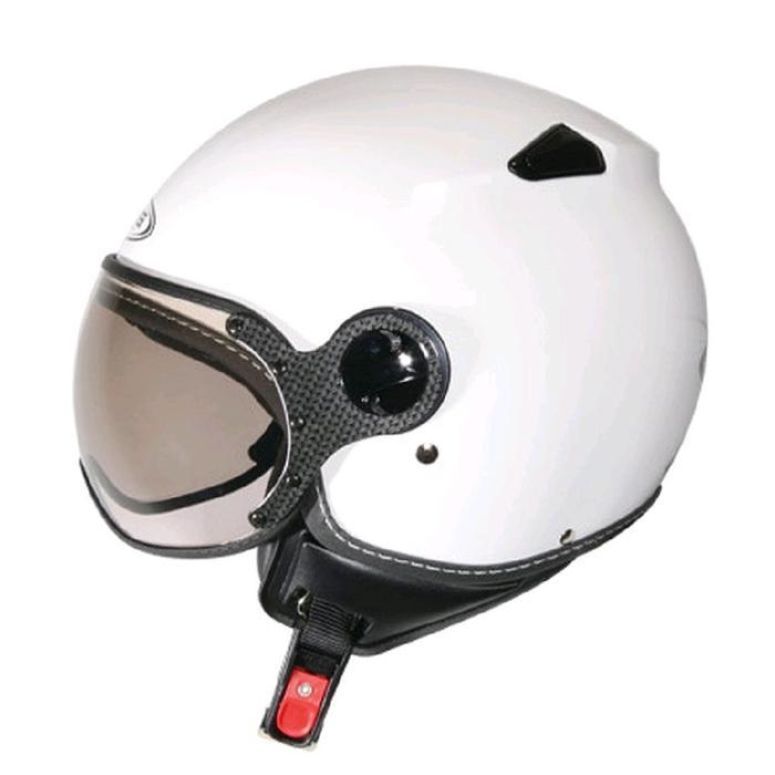 HELM ZEUS 210 WHITE GLOSSY RETRO CLASSIC VESPA ORIGINAL