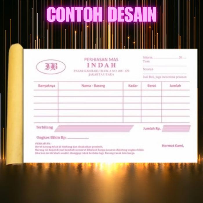 NOTA TOKO MAS CUSTOM / NOTA TOKO FREE DESIGN ZAIN GRAFIKA