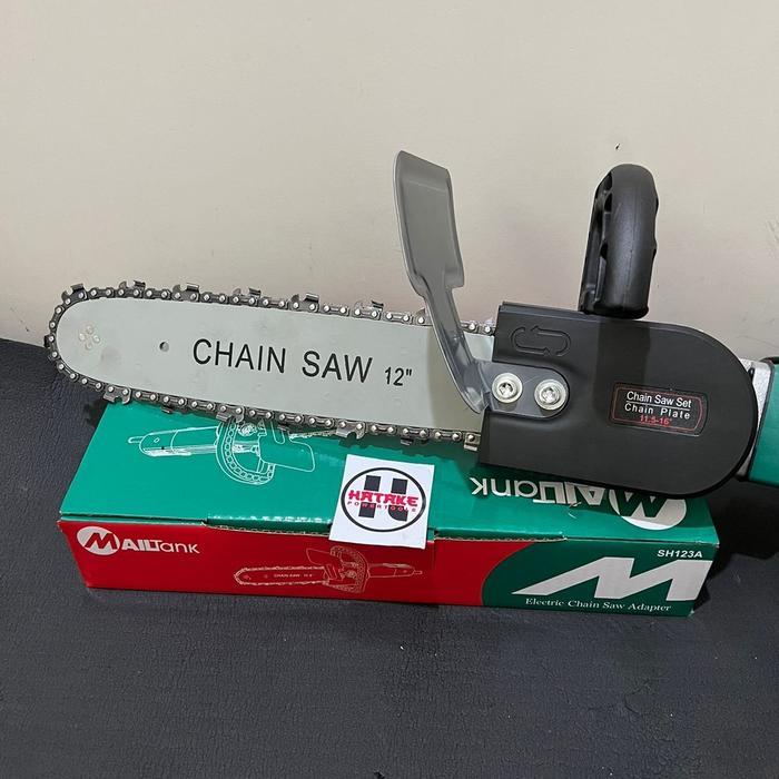 MAILTANK PAKET SH221 GERINDA 2 BATERAI BRUSHLES188VF + ADAPTOR CHAINSAW SH123A GERGAJI POTONG KAYU