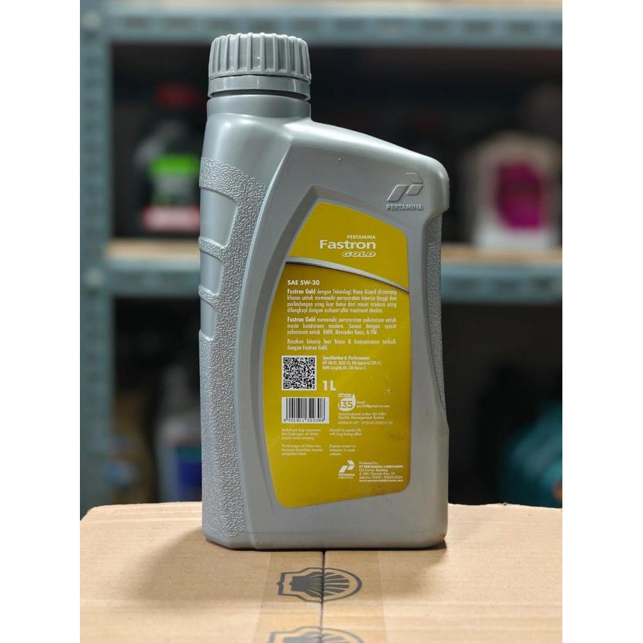 OLI MOTOR PERTAMINA FASTRON GOLD SAE 5W-30 RACING W LONGLIFE 1L 100% ASLI