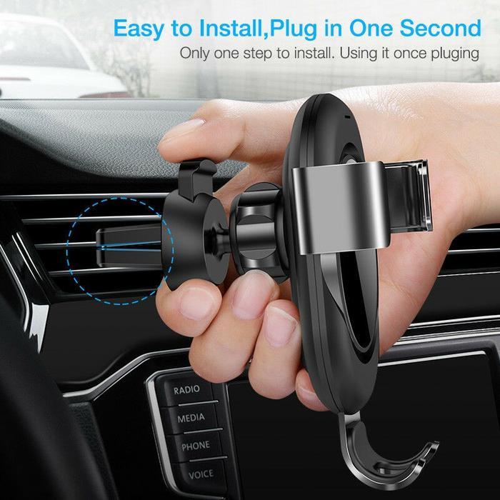 CAFELE Car Wireless Charger Phone Mount Holder Charging Cas Mobil HP