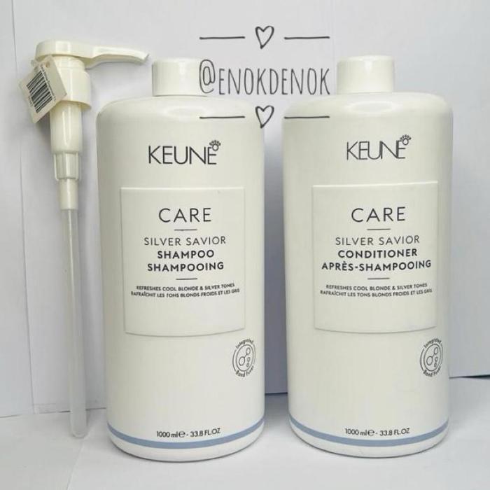 KEUNE CARE SILVER SAVIOR SHAMPOO/CONDITIONER 1000ML+PUMP