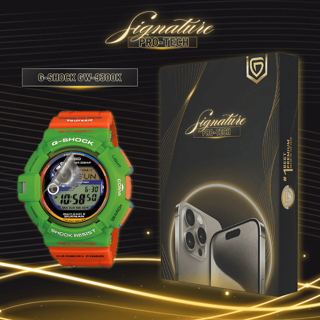 GETSO SIGNATURE PRO-TECH - Premium Anti-Scratch Protector for Casio Smartwatch G-Shock GW-9300K / Sc