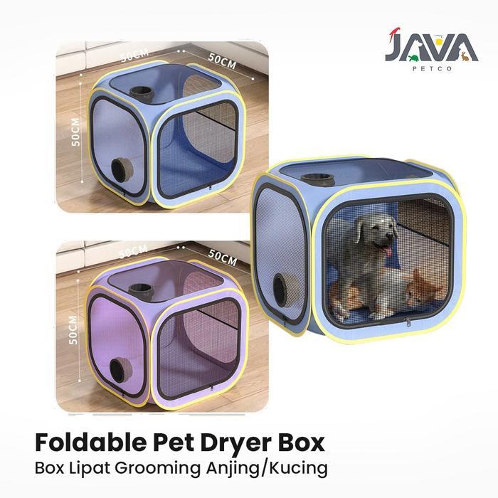 Foldable Pet Dryer Box Pengering Bulu Kucing Anjing Hewan Peliharaan Pet Dryer Box Lipat Grooming
