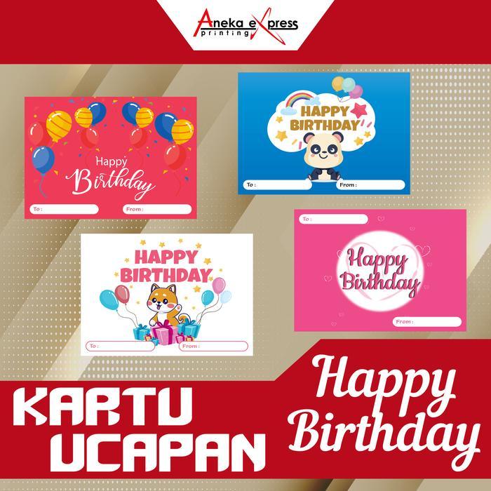 Kartu Ucapan Happy Birthday Birthday Card Kartu Ucapan Ulang Tahun