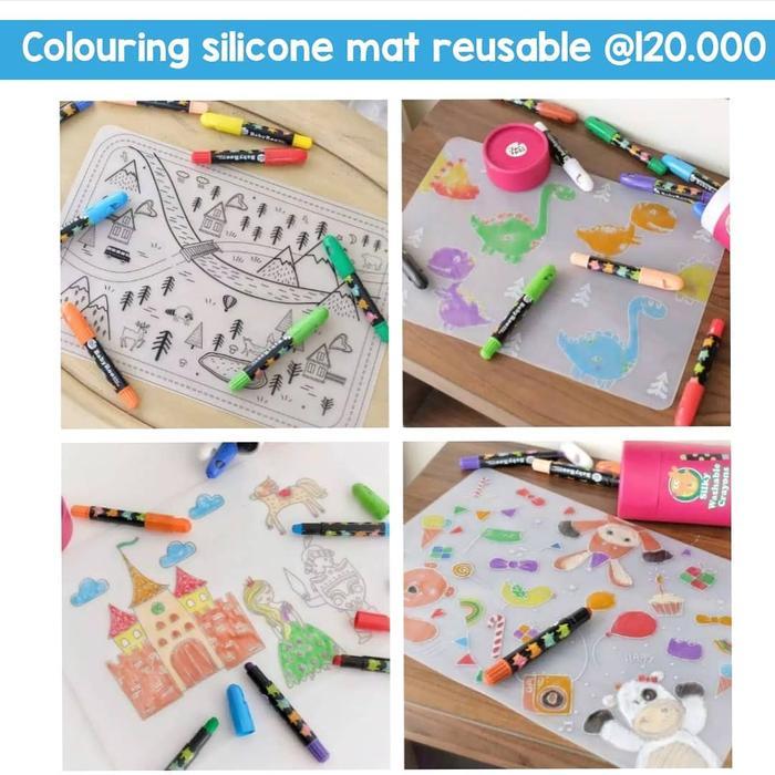 Colouring Silicon Play Mat ( Play Mat Only) Gratis Ongkir
