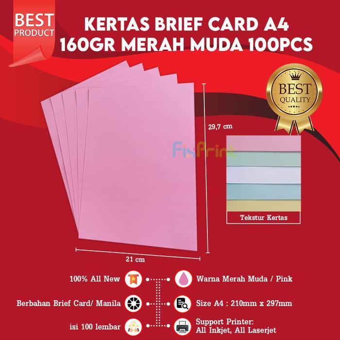 MURAH Kertas BC Manila Kertas Undangan Brief Card Kertas Gambar A4 160gram