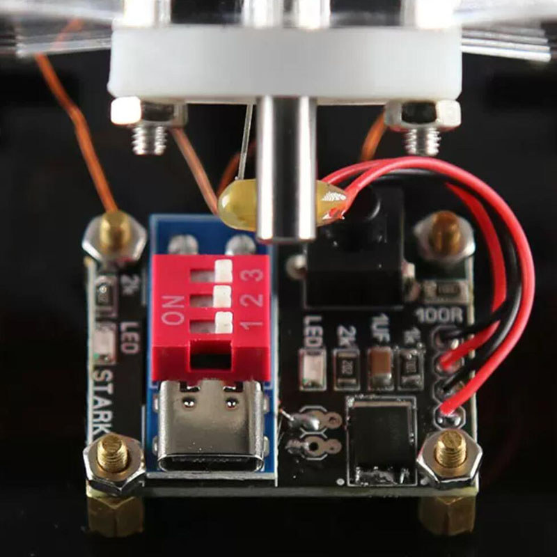 HIGH-SPEED SILENT 4-COIL FAN MODEL DUAL DRIVER BOARD BRUSHLESS MOTOR DIY SCIENCE TOY FOR EDUCATIONAL