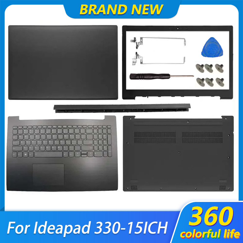 NEW For Ideapad 330-15ICH Laptop LCD Back Cover Front Bezel Palmrest Keyboard Bottom Case Hinges