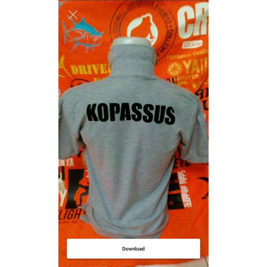 KERAH MILITER KOPASSUS Kaos Kerah Motif Militer Kopassus Katun Lembut Nyaman Serap Keringat Warna Hi