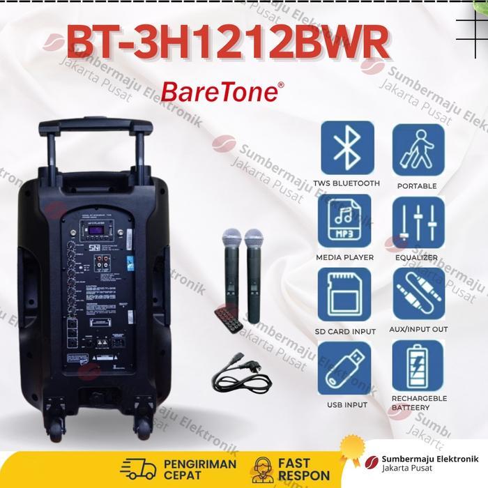 Paket Portable BARETONE 1212 BWR Speaker