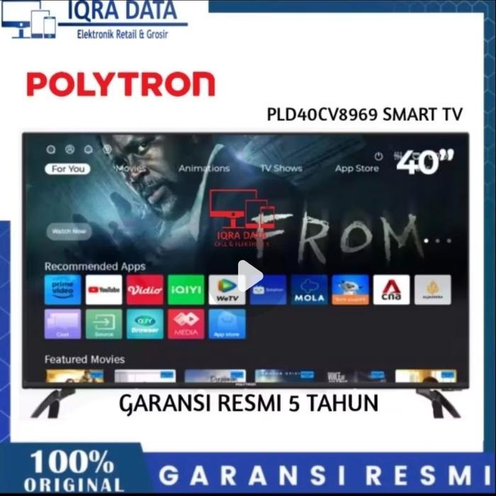 Polytron Smart TV 40 inch PLD40CV8969 - Wifi - Youtube - Garansi Resmi - BRACKET+ANTENA