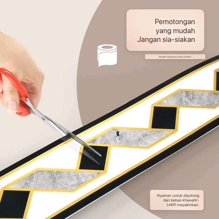 "New" UNITY - List Wallpaper PVC Roll 10cm x 5meter List Stiker Dinding Roll Premium