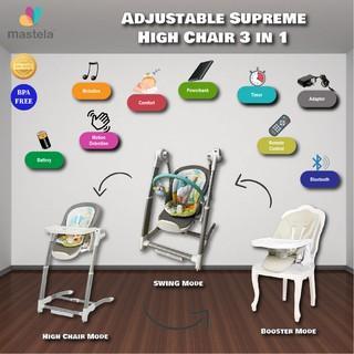 DISKON MASTELA Booster Seat - Swing - Adjustable Supreme High Chair - 7992 luxury high chair