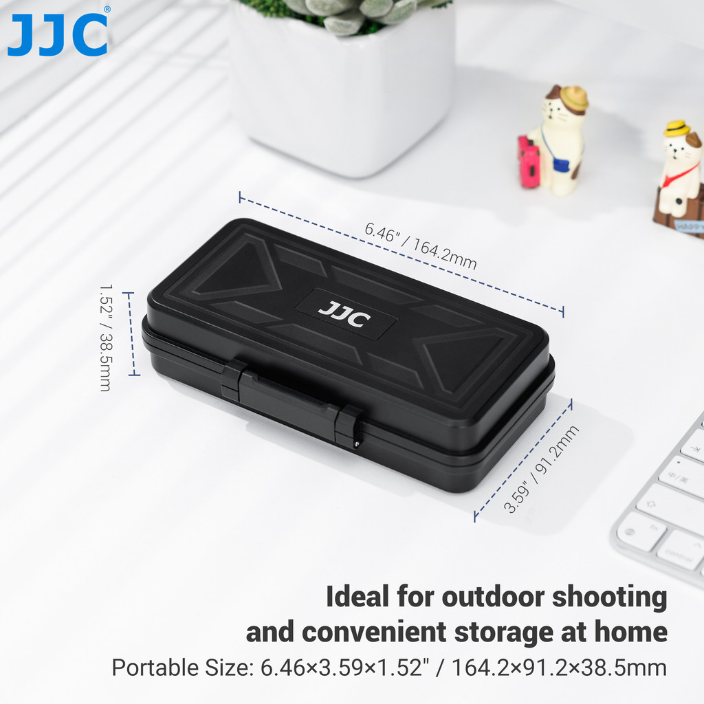 JJC Multi-Functional Battery Storage Case Holder Organizer For 6 SD Card 5 CFe A 6 CFe B Card Camera