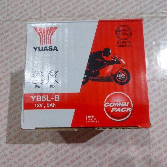 Aki Motor Aki Accu Basah Yuasa Yb5L-B