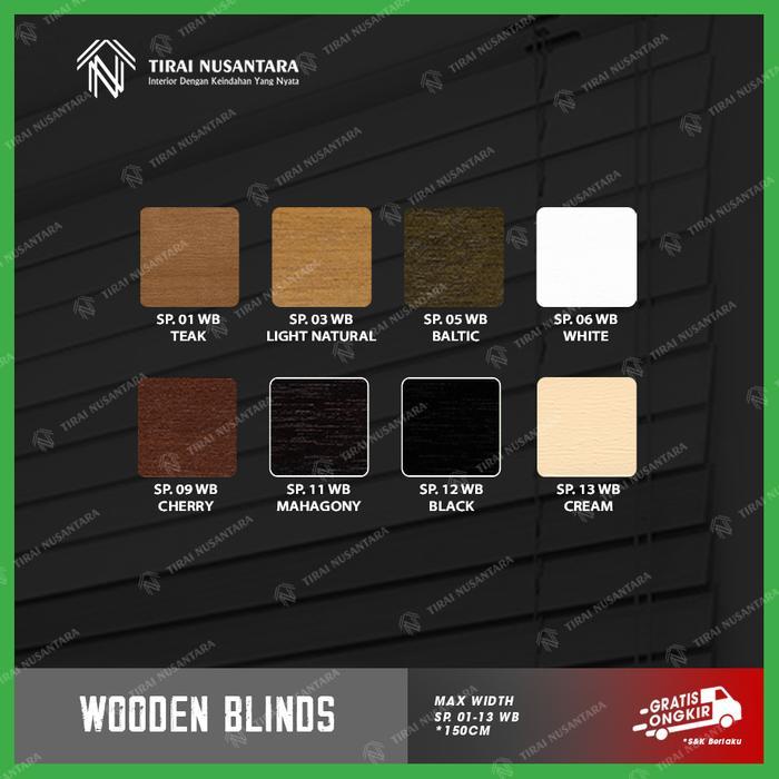 "New" [PROMO TERMURAH] KREY / TIRAI / GORDEN JENDELA KAYU WOODEN BLIND