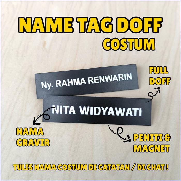 "New" Name Tag Timbul Dan Non Timbul Papan Nama Timbul Nama Dada 3D Papan Nama Akrilik Nama Dada
