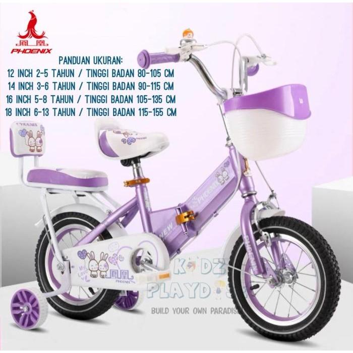 Terlaris Sepeda Anak Lipat Phoenix 12, 14, 16 & 18 Inch