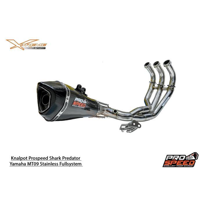 Knalpot Prospeed Shark Predator Yamaha MT09 Stainless Steel Fullsystem
