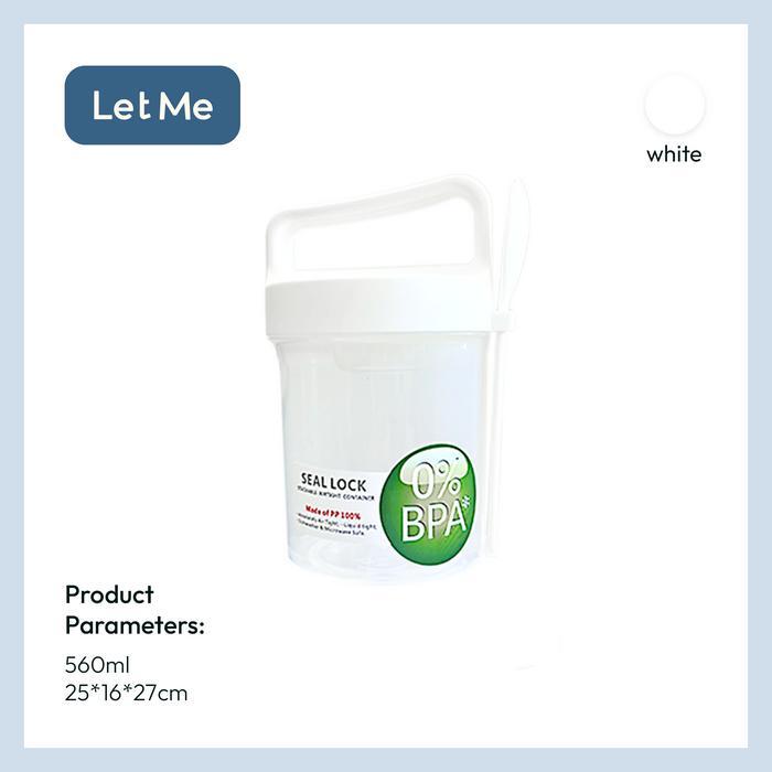 Let Me Breakfast Mug - Cangkir Mangkok Sarapan Buah Oatmeal Wadah Plastik Tempat Makan Bubur Sup