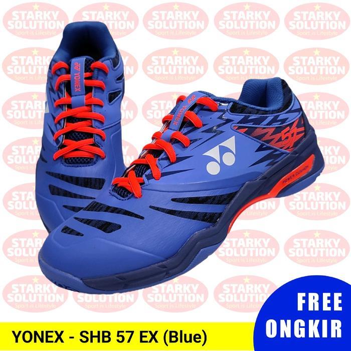 Sepatu YONEX SHB 57 EX Bulutangkis POWER CUSHION SHB57 Badminton Original - BLUE
