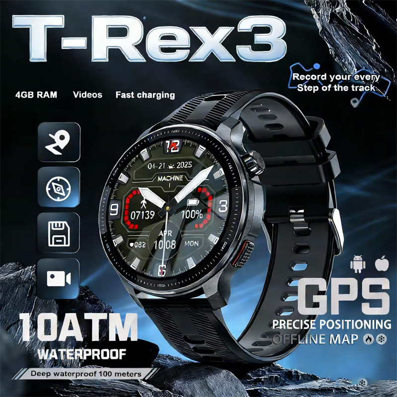 DTG6 Watch 1.43"  GPS Sports Watch with Offline Maps, AI Voice, Bluetooth Calling, Barometer,