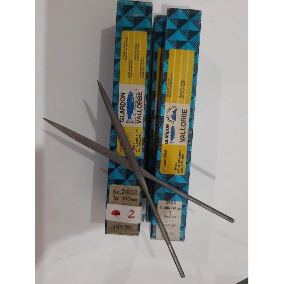 Kikir Glardon Vallorbe Bentuk Belah Rotan Original Swiss -Gratisongkir
