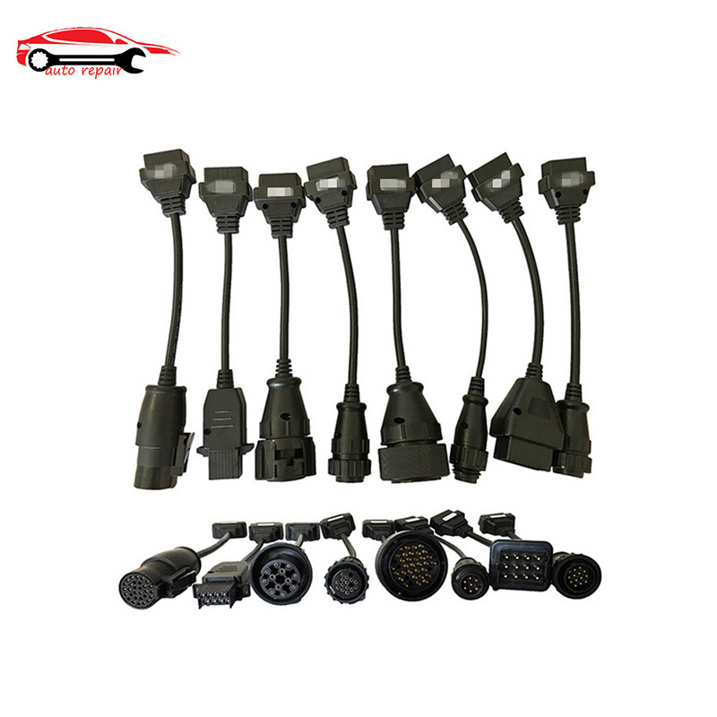 . Full Set 8 Truck Cables Obd Obd2 Connector Adapter Scanner -