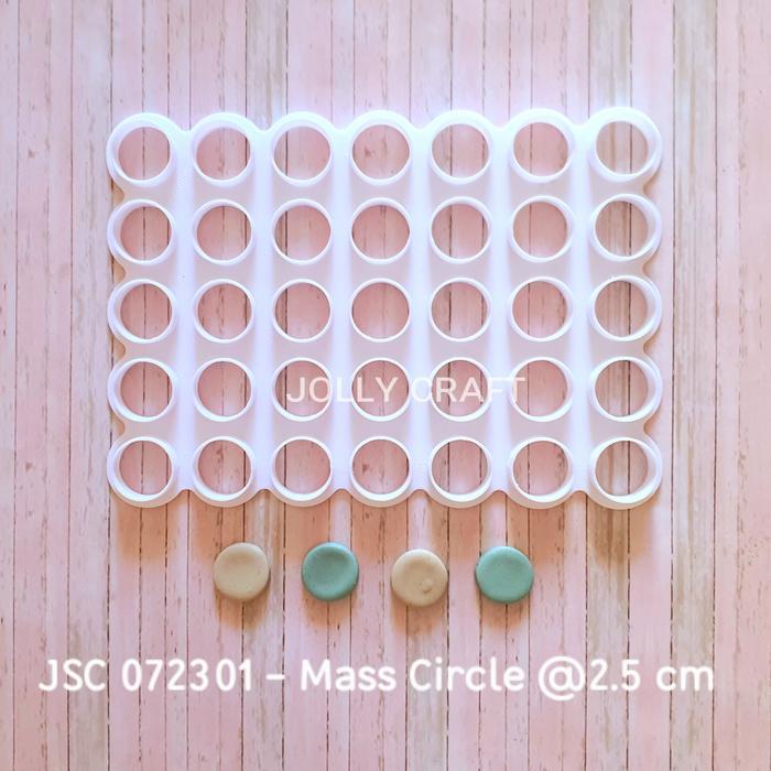 Cookie cutter MASS CIRCLE @2.5 cm 35 Holes BISA GRAB