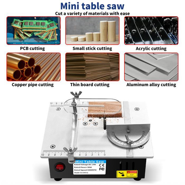 storejayabaru Baifun Mini Table Saw DIY 5000RPM Gergaji Meja Mini Multifungsi Table Saw Portable