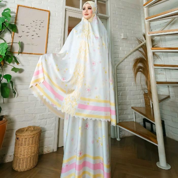 Mukena Edition Agoest Hanggono Full Silky Printing Muslim Cantik