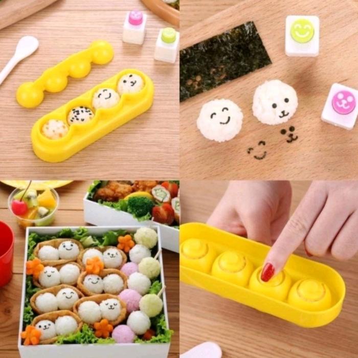Cetakan Nasi Bento Bola Mini / Set Cetakan Nasi Bento Bentuk Bola Mini