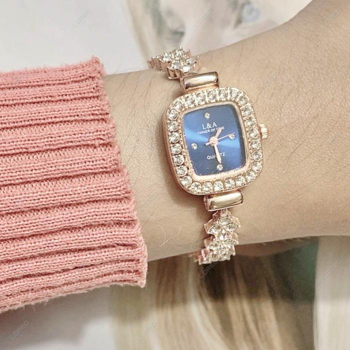 WatchNews- Loreo - Jam Tangan Wanita Tali Serut Analog Quartz Watch Fashion Dial Kotak