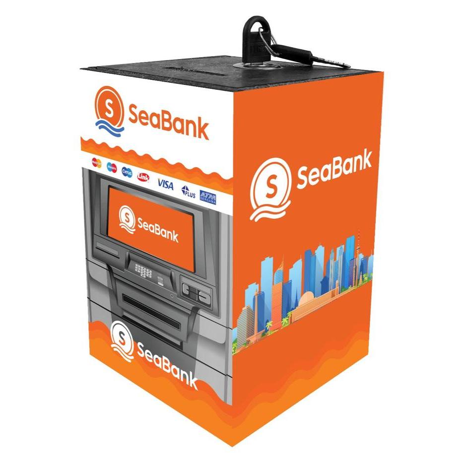 CELENGAN ATM MINIATUR BRANGKAS UANG UK 15X10 MOTIF MESIN ATM CELENGAN KAYU BANK ATM(BISA COD