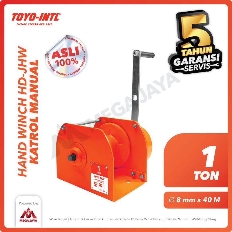 TOYO-INTL Hand Winch / Boat Winch / Katrol Manual 1 Ton HD
