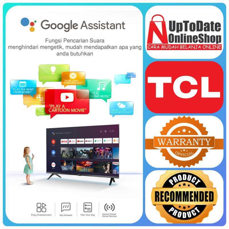 LED TCL 43V5C 43-V5C 43 V5C GOOGLE SMART TV FHD FRAMELESS TCL QLED 43INCH HDR10 TCL TV DOLBY AUDIO G
