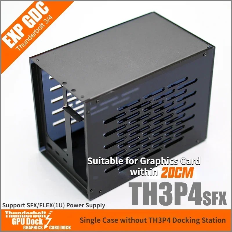 Th3P4G3 Thunderbolt-3/4 Gpu Dock Aluminum Case Metal Frame Housing Box External Graphic Cards For