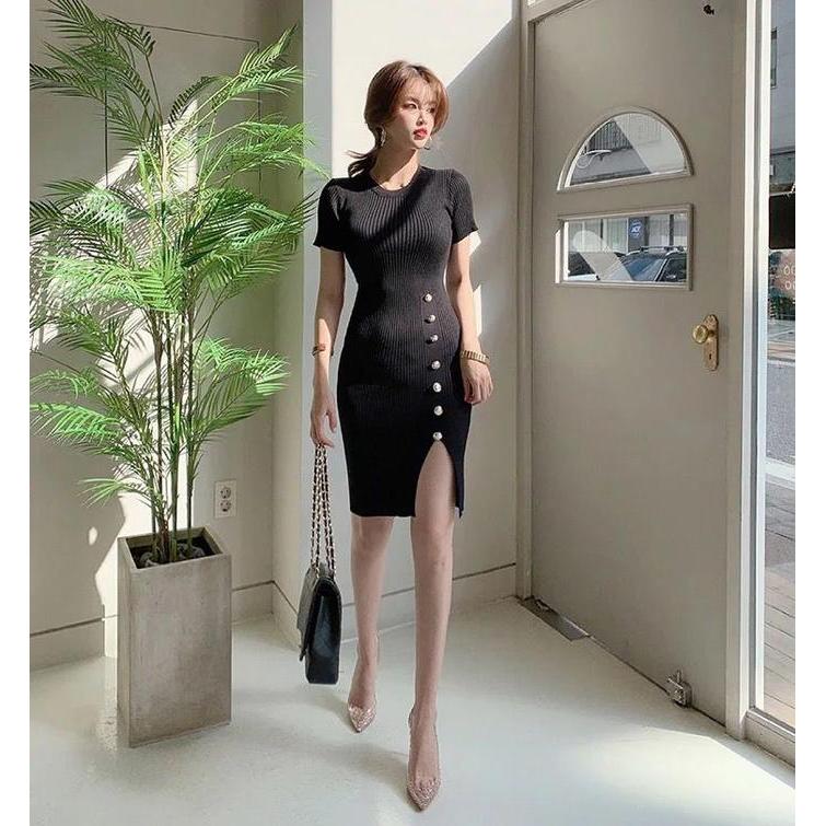 mini dres korean style / mini dres summer vintage slim *