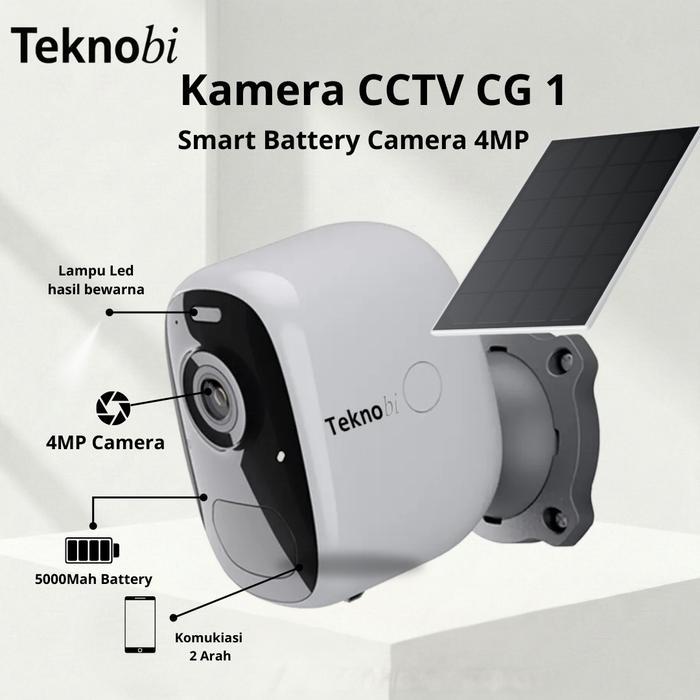 Teknobi IP Camera CCTV Solar Portable Baterai CG1 Waterproof Wireless