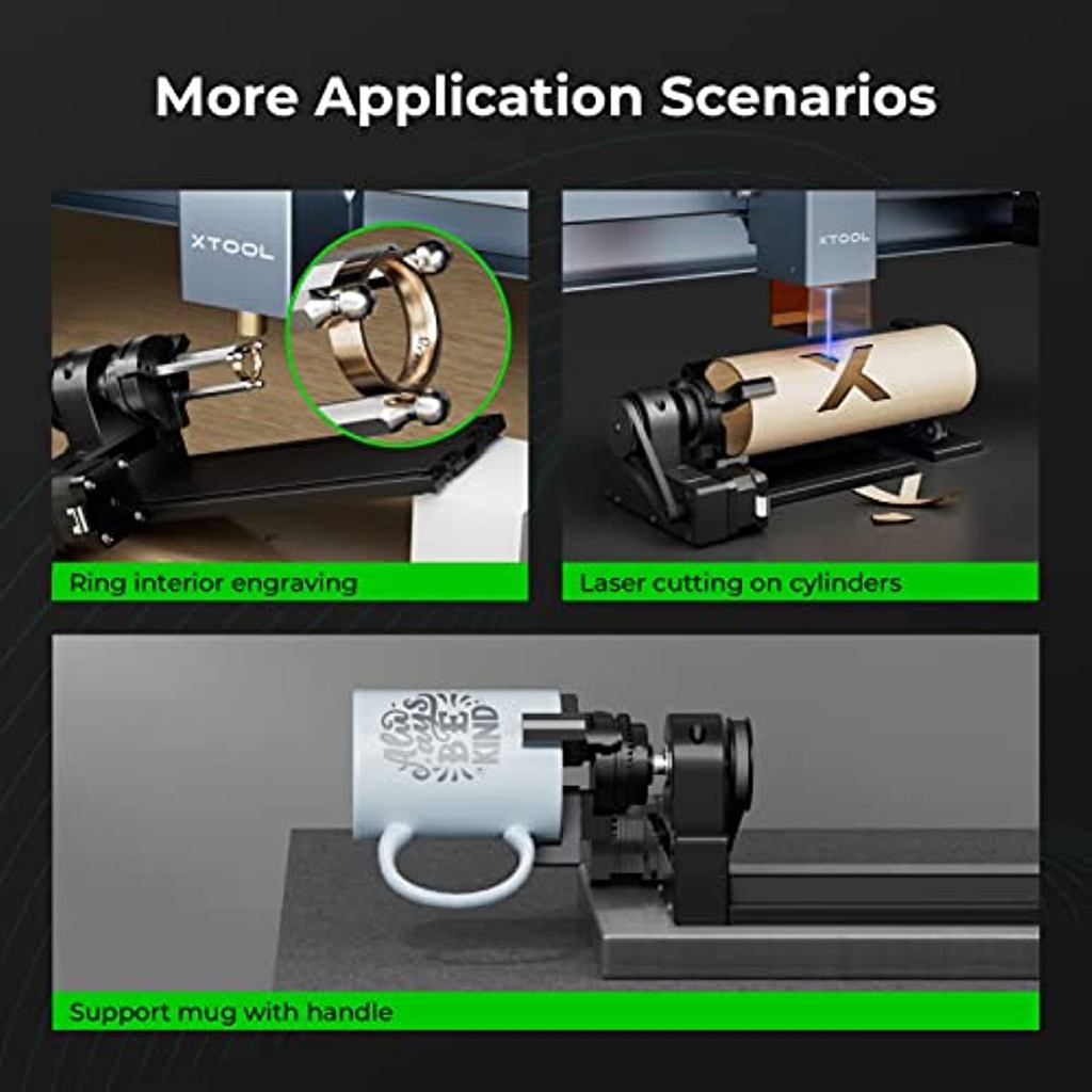 . Xtool Ra2 Pro 4-In-1 Laser Rotary For Xtool D1 D1 Pro Laser Engraver -