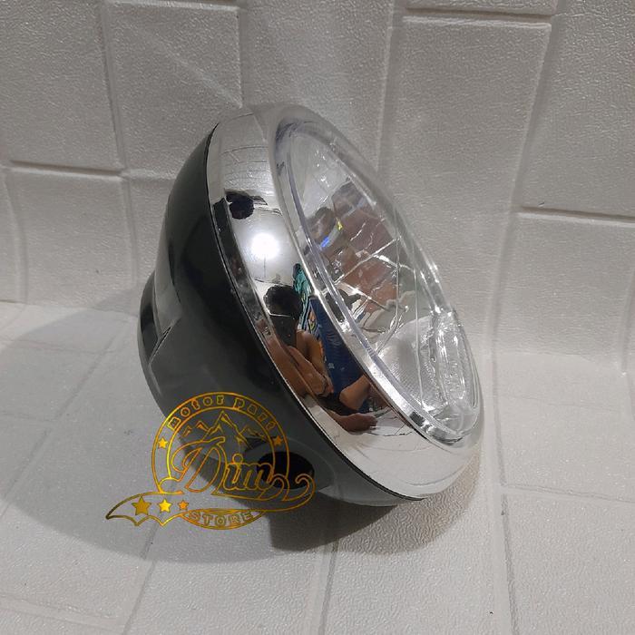 Premium Reflektor Vixion Old Lampu Depan Vixion Old Rx King New Bulat Batok Hitam Original