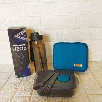 Promo Tupperware Xtreme Meal Box With H2Go Hitam 750 Ml Murah Tbk