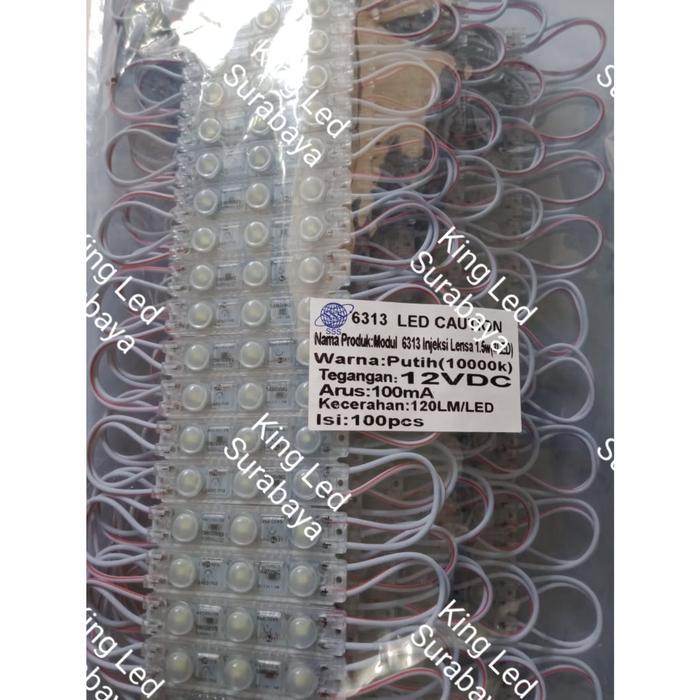 Led Modul 2835 3 Mata Led Lensa Samsung Tipe 6313 12V Putih 12 Volt