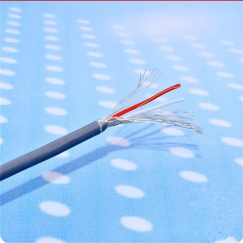 15meter Signal Cable 2 Core Tinned copper shielded Wire 28AWG Audio line signal cables audio cable