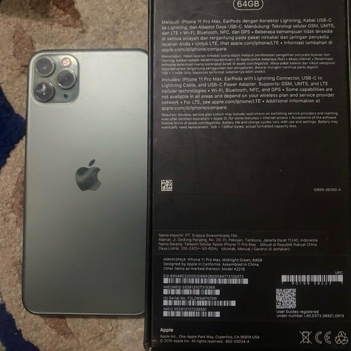 Hp iphone 11 promax ibox resmi *