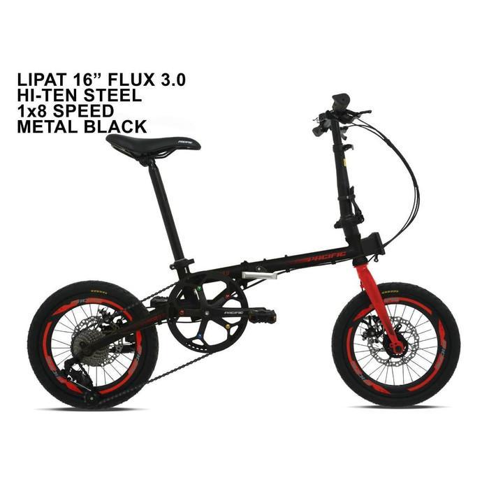 Sepeda Lipat PACIFIC FLUX 3.0 16" (Sepeda Lipat - Black