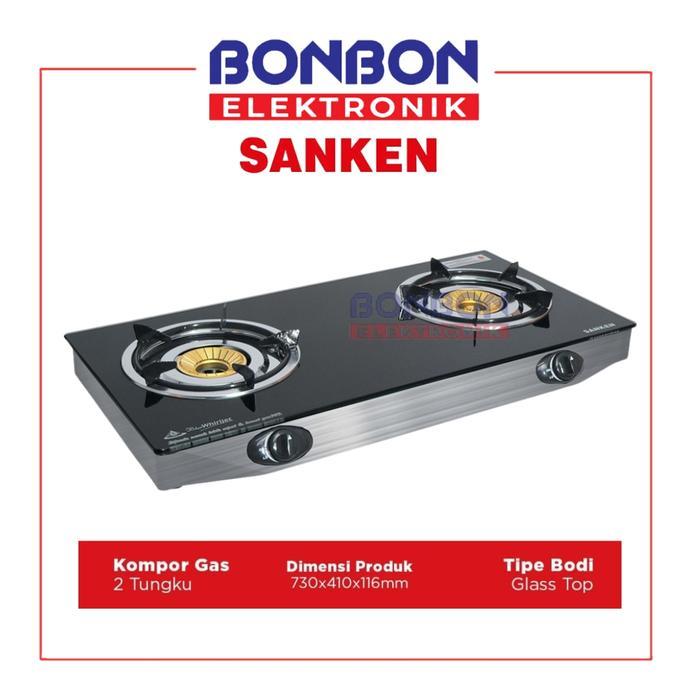 ` SANKEN Kompor Gas 2 Tungku SG-369DX2 Kaca / SG 369DX2