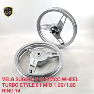 Velg Sugooi X Chemco Wheel Turbo Style 01 Mio 1.60/1.85 Ring 14 - Silver