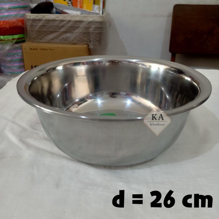 Baskom Stainless Steel 26 cm Komodo / Baskom Stainless Komodo Tebal